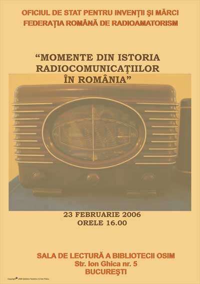Momente din istoria radiocomunicatiilor in Romania de Stefan Fenyo
